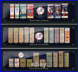 New York Yankees 27 World Series Tickets to History (3) Piece Framed Collection