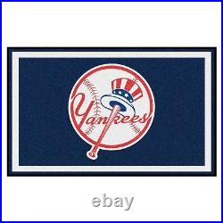New York Yankees 4' X 6' Decorative Ultra Plush Carpet Area Rug