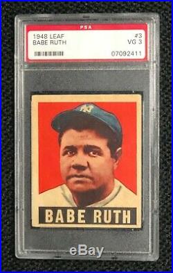 New York Yankees Babe Ruth 1948 Leaf #3 PSA Vg 3