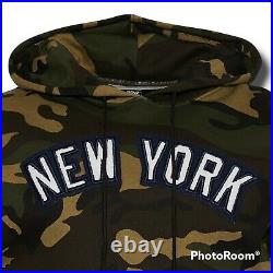 New York Yankees Camo Hoodie Embroidered Patches Pro Standard NY Mens Small NWT