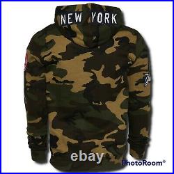New York Yankees Camo Hoodie Embroidered Patches Pro Standard NY Mens Small NWT