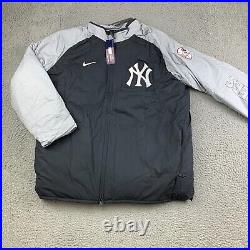 New York Yankees Coat Mens Large Nike Lined Dugout Collection Full Zip Jacket