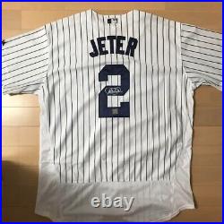 New York Yankees Derek Jeter Autographed Majestic Authentic Jersey size 48