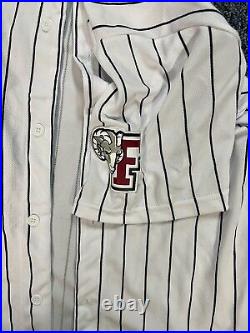 New York Yankees Fordham Rams Home Pinstripes Jersey Size L