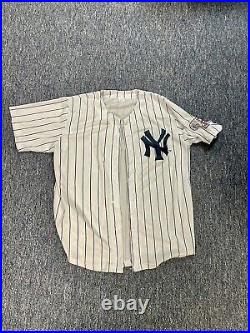 New York Yankees Fordham Rams Home Pinstripes Jersey Size L
