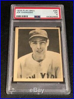New York Yankees Joe DiMaggio 1939 Play Ball #26 PSA 5 EX