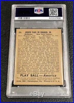New York Yankees Joe DiMaggio 1939 Play Ball #26 PSA 5 EX