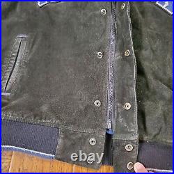 New York Yankees MLB GIII Carl Banks Leather Varsity Jacket Size Large