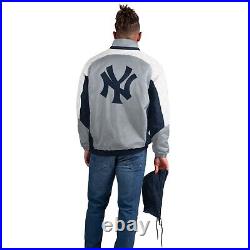 New York Yankees MLB Starter Blue / White Body Check Pull Over Hooded Jacket