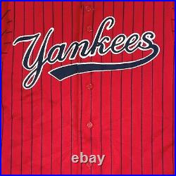 New York Yankees Majestic Vintage Jersey Size Medium Red Made In USA MLB