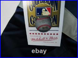 New York Yankees Mens Mitchell & Ness Heavy Weight Script Satin Jacket Coat $140