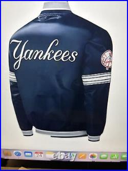 New York Yankees Mens Starter Midfield Satin Jacket XXL Nwt