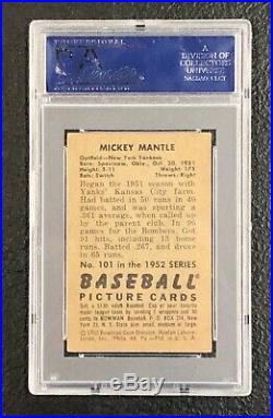 New York Yankees Mickey Mantle 1952 Bowman #101 PSA Vg-Ex 4 Well Centered
