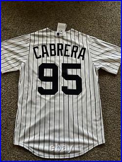 New York Yankees Oswaldo Cabrera Jersey NEW Pinstripe Jersey ADULT SMALL NIKE