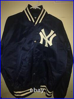 New York Yankees STARTER Large Button Up Jacket Early 1980s NEW HAVEN CT