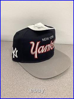 New York Yankees Sports Specialties Script Blue Gray Snapback Hat Cap New