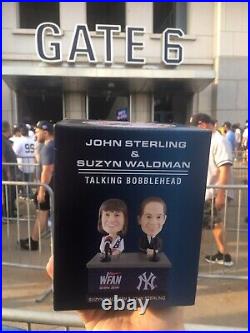 New York Yankees Suzyn Waldman John Sterling Talking Bobblehead SGA 8/19/22