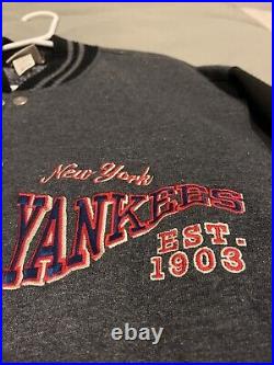 New York Yankees Team Rated Jacket Coat 1977 1978 World Series Champions Medium