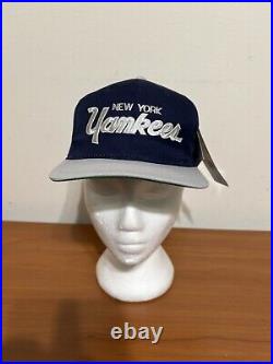 New York Yankees Vintage Sports Specialties Script Snapback Hat New With Tags