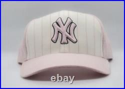 New York Yankees baseball hat cap pink vintage rare 90s 1990s
