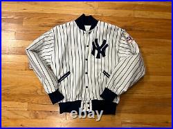 New york yankees jacket FELCO Medium vtg vintage authentic rare pinstripe NAVY