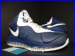 Nike Lebron VIII 8 V/2 New York Yankees Navy Blue White Silver 429676-400 9.5