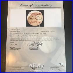 Perfect Babe Ruth Single Signed 1940s National Leage Baseball With COA