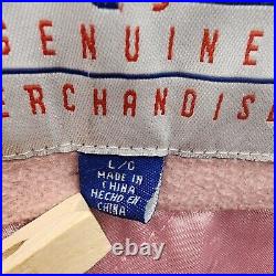 RARE New York Yankees Varsity Jacket World Series Patch Pink Adult L Vintage Y2K