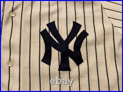 RARE Russell Authentic JIM ABBOTT #25 New York NY Yankees Jersey Size 44 Large L
