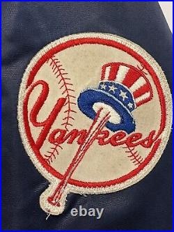 RARE Vintage STARTER MLB New York Yankees Satin Button Front Jacket Men's Medium