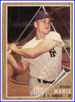 ROGER MARIS 1962 Topps #1 New York Yankees EX-MT Vintage Find