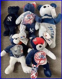 Rare New York Yankees Plush Beans ML Bears Collection