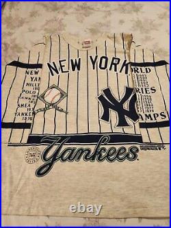 Rare Vintage 90's Long Gone By Garen New York Yankees Baseball Shirt Size XL NWT