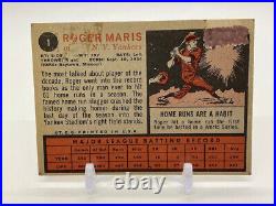 Roger Maris 1962 Topps #1 New York Yankees VG Used