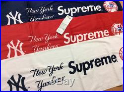 SUPREME x NEW YORK YANKEES TOWEL RED NAVY WHITE Box Logo 2015 S/S Release
