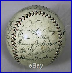 Stunning Babe Ruth & Lou Gehrig 1929 New York Yankees Team Signed Baseball JSA