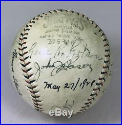 Stunning Babe Ruth & Lou Gehrig 1929 New York Yankees Team Signed Baseball JSA