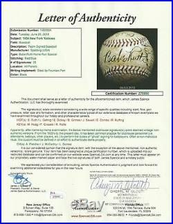 Stunning Babe Ruth & Lou Gehrig 1934 New York Yankees Team Signed Baseball JSA