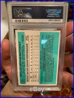 Super Tough Awesome Psa 10 Don Mattingly Iconic 1984 Rookie Donruss Drying Up