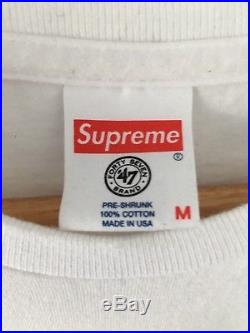 Supreme New York Yankees 47 SS 15 Box Logo T-Shirt White Medium BOGO