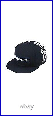 Supreme New York Yankees Box Logo New Era Fitted NAVY 7 1/4 IN HAND & SEALED
