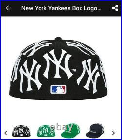 Supreme New York Yankees Box Logo New Era Hat FW21 Black 7 5/8