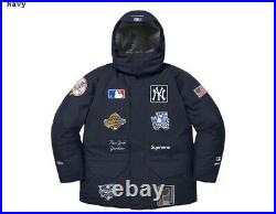 Supreme New York Yankees Small Navy Gore Tex 700-Fill Down Jacket