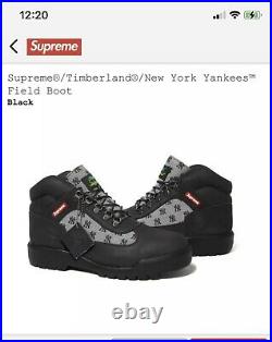 Supreme New York Yankees Timberland Field Boot Size 12 IN HAND