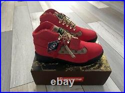Supreme x New York Yankees Timberland Field Boots, Red US 12