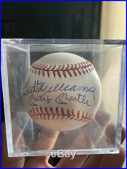 Ted Williams Mickey Mantle Signed Major League Baseball New York Yankees Boston