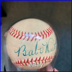 The Finest Babe Ruth Single Signed Baseball Beckett Graded MINT 9 JSA COA