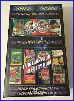 Universal Treasures Baseball Box! 1952 Topps Pack Search! Mantle Aaron Mays