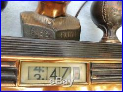 VINTAGE Antique 60-714 Home Runs BABE RUTH NEW YORK YANKEES BASEBALL CLOCK