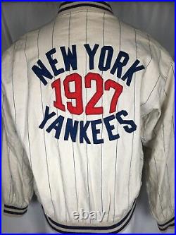 VINTAGE Mirage New York Yankees 1927 World Series Reversible Jacket Men's MEDIUM